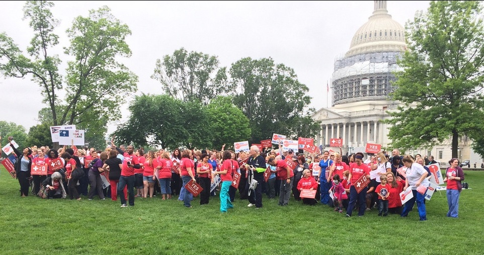 Nurses demand safe staffing ratios