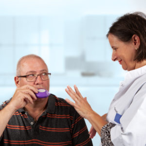 COPD patient with nurse
