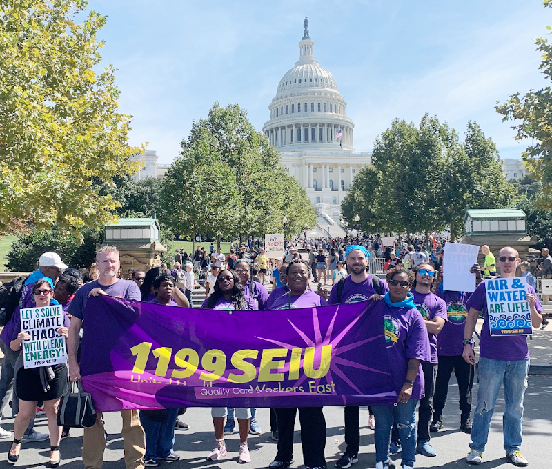 United Healthcare Workers East at DC Climate Change Rally.