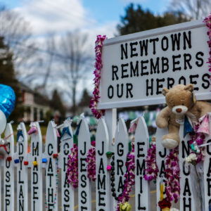 Site of mass shooting at Sandy Hook.