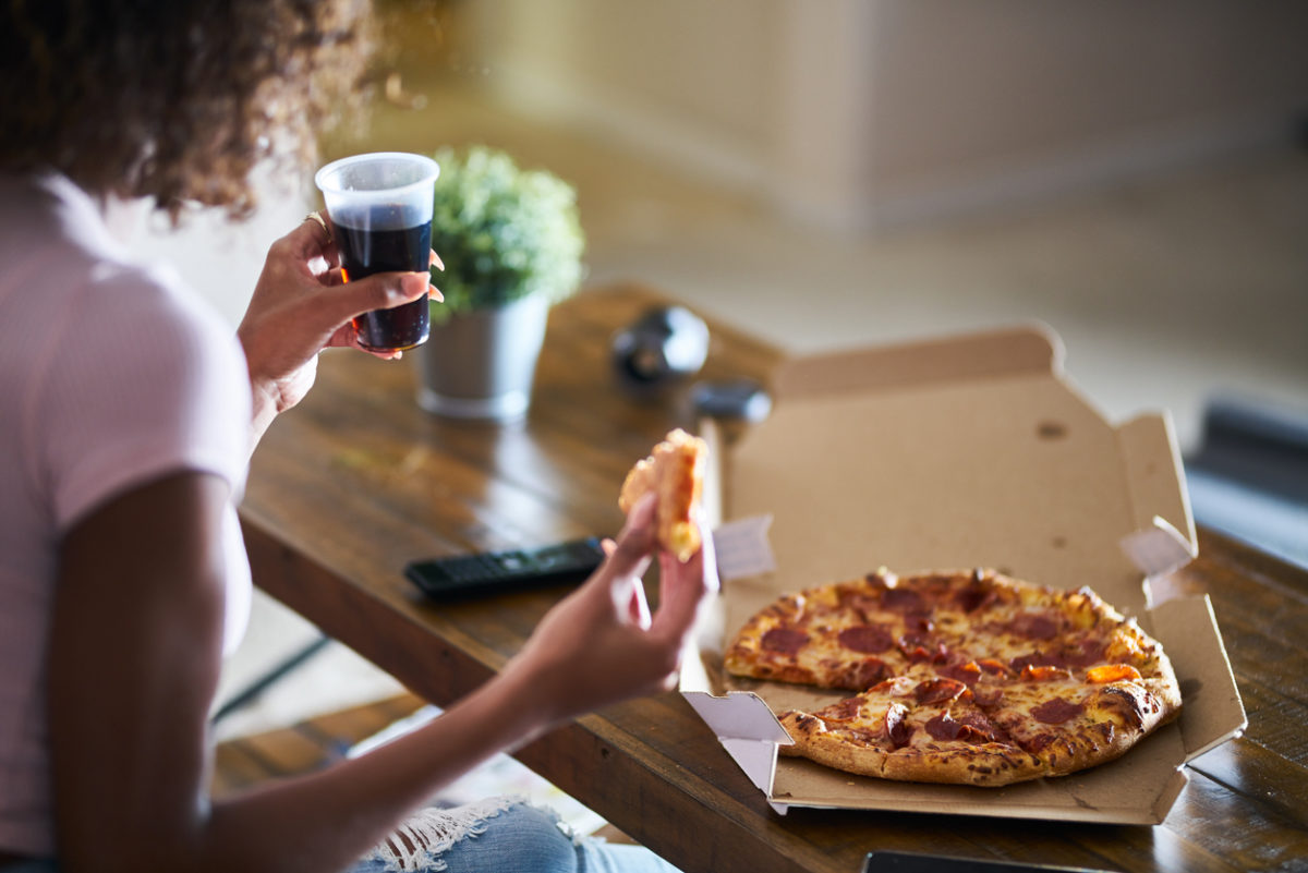 Pizza and soda break