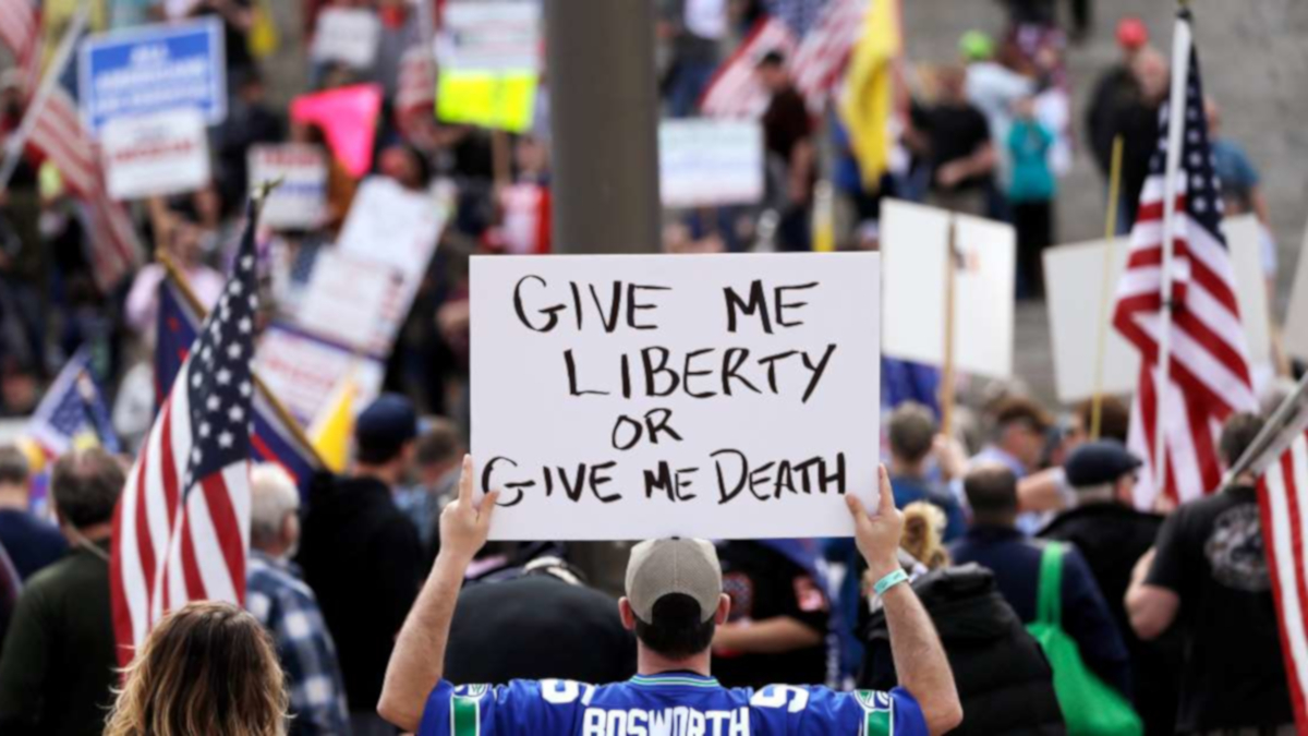 Some anti-vaccine groups are joining with anti-lockdown protesters