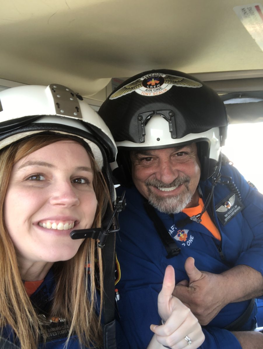 Flight nurse Tonya Barnard and her colleague