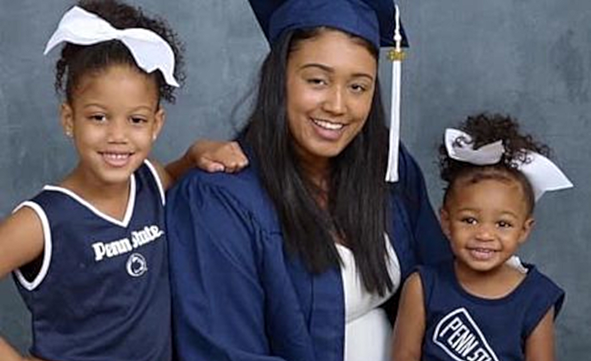 Nurse of the Week Felicia Shaner with her two daughters.