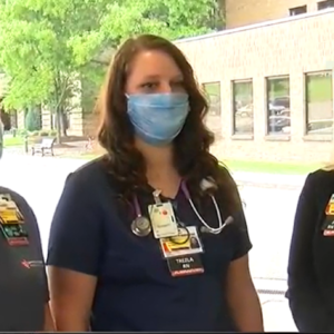 Nurses Jill Dickey, Trezla Nunemaker, and Julia Skarbinsky