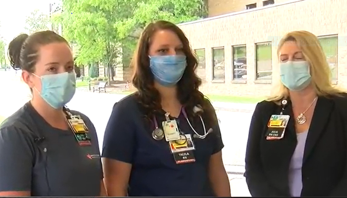 Nurses Jill Dickey, Trezla Nunemaker, and Julia Skarbinsky