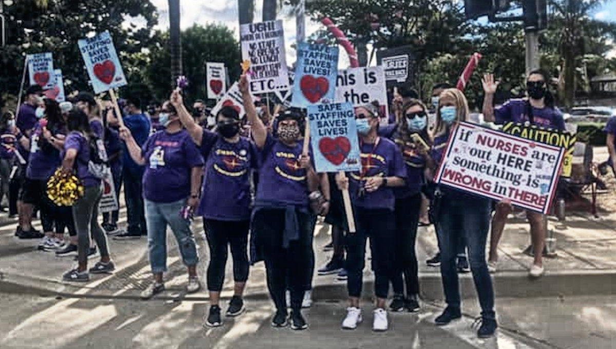 California nurses went on strike in late June.