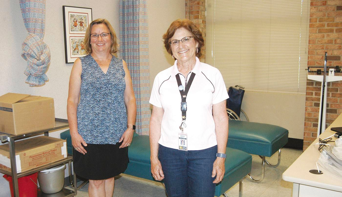Barbara Wardell and Donita Luth, school nurses at Vista View Elementary in Minnesota.