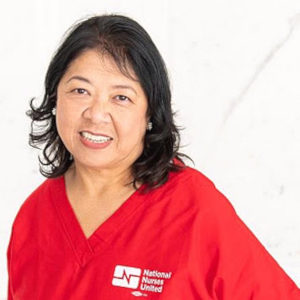 Zenei Cortez, Filipino nurse and president of National Nurses United