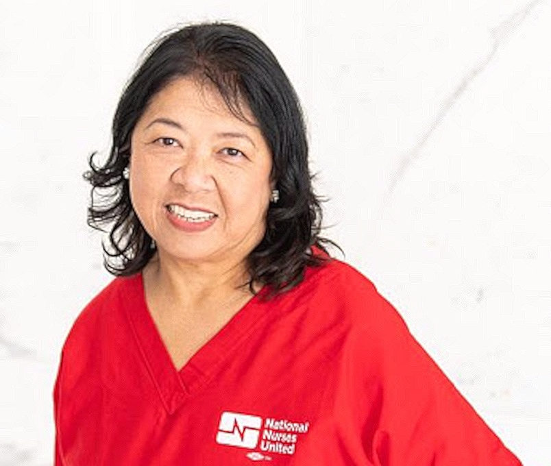 Zenei Cortez, Filipino nurse and president of National Nurses United
