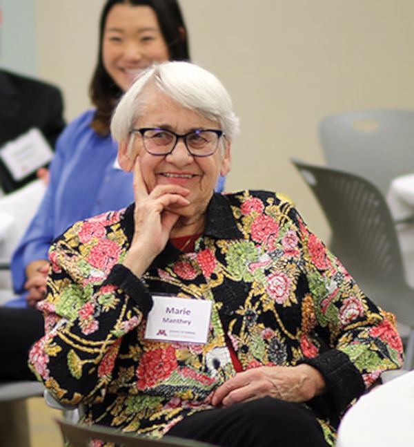 Marie Manthey, 85-year-old AAN Living Legend nurse and anti-racism activist.