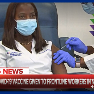 Black ICU nurse Sandra Lindsay was the first New Yorker to receive a Covid vaccination.
