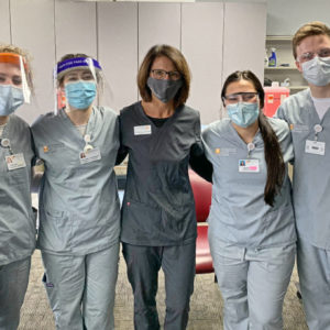 US nursing students are helping administer Covid vaccinations.