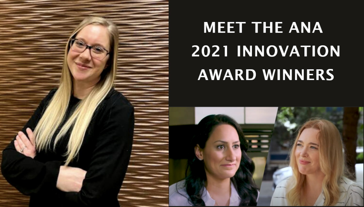 2021 ANA Innovation Award winners Rebecca Cherney, Dr. Pritma Dhillon-Chattha, and Dr. Brighid A. Gannon.