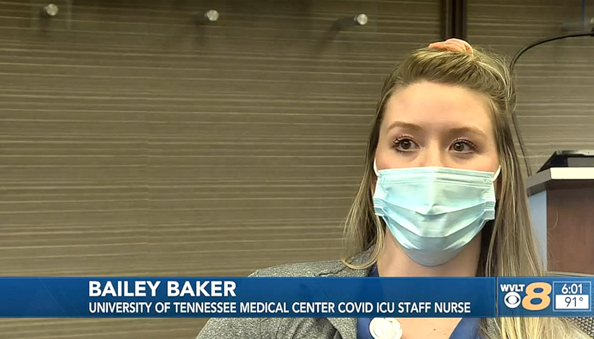 Tennessee ICU nurse Bailey Baker.