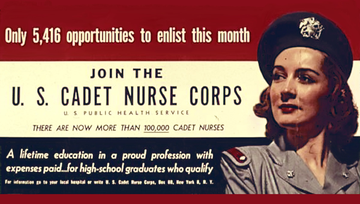 US Nurse Corps WWII recruiting poster.