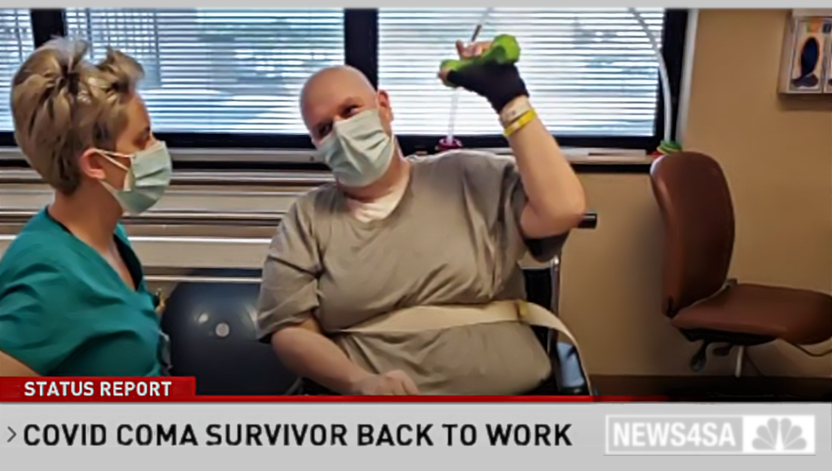 Pediatric NP Joseph Vine has recovered from Covid after 2 months in a coma.
