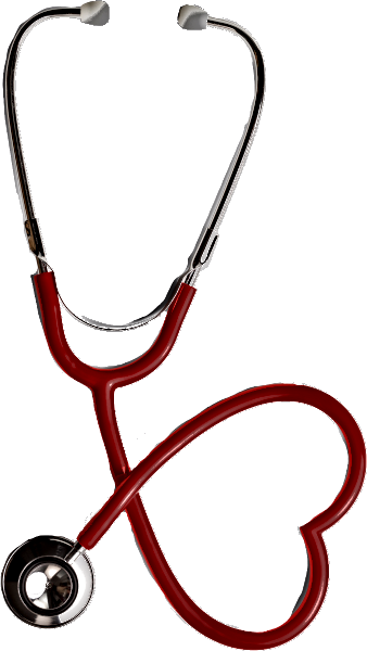 Stethoscope in heart shape.