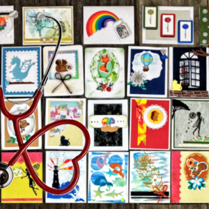 Thank-you cards with stethoscope.