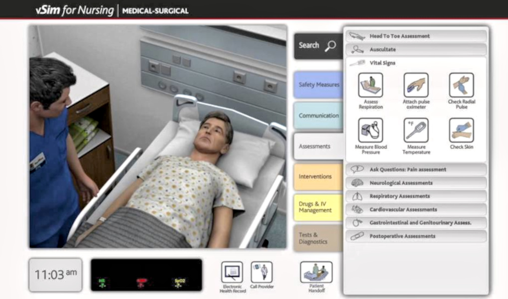 VSim nurse training technology.