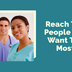 A white male nurse and and Black female nurse.