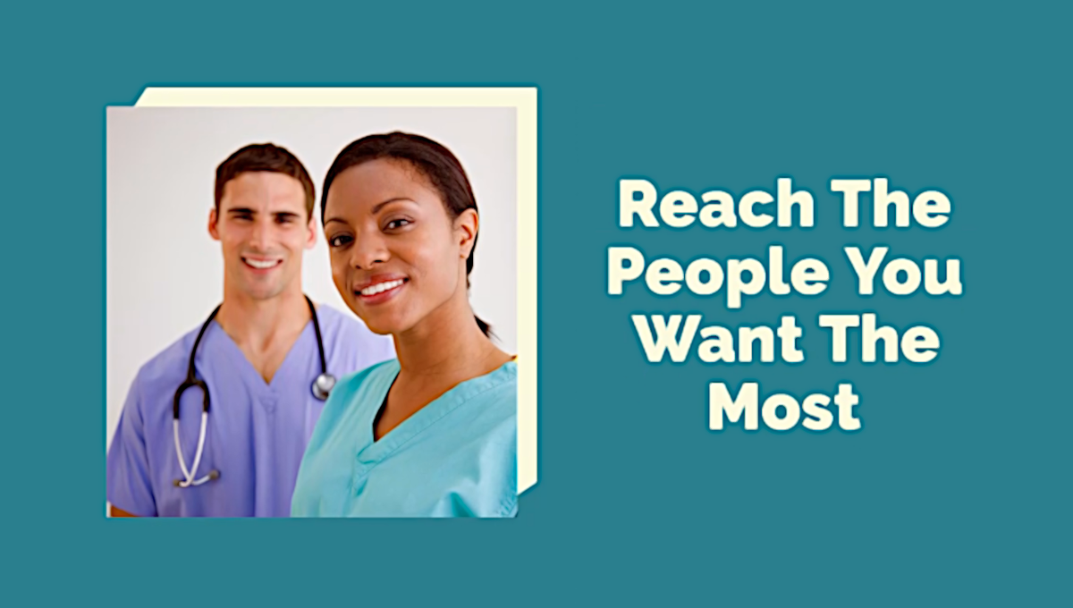A white male nurse and and Black female nurse.