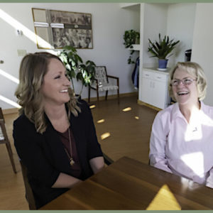 Rochelle Rindels, MSN, RN, QCP and mom Nancy Van Dam, RN.