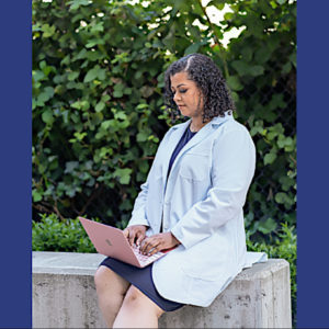 Nurse manager and tech wizard Rosa Crumpton, RN, BSN, MBA.