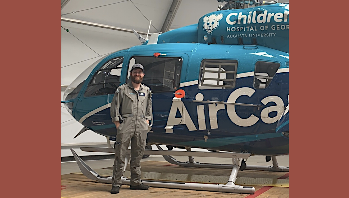 Flight nurse Jason Herman, BSN, RN.