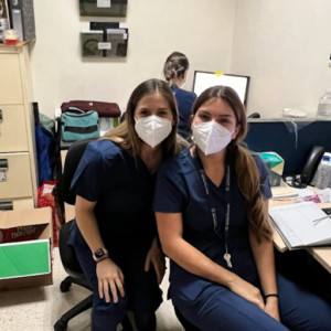 RN Megan Hand with fellow mentor.