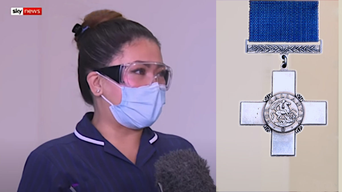 UK nurse May Parsons administered the first Covid-19 vaccination on 12/08/2020.