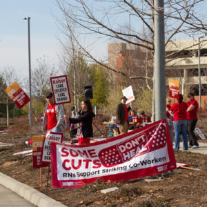 Nurses on strike.
