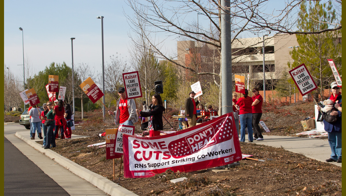 Nurses on strike.