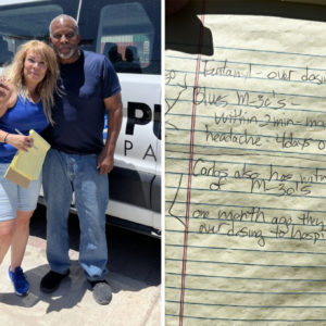 Punto de Partida outreach workers Paulina Hijar, left, and Gilbert Shepherd.