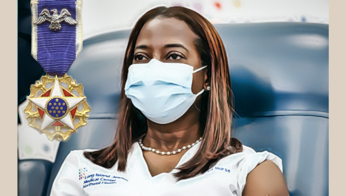 Sandra Lindsay,DHSc, MS, MBA, RN, CCRN-K, NE-BC received Presidential Medal of Freedom.