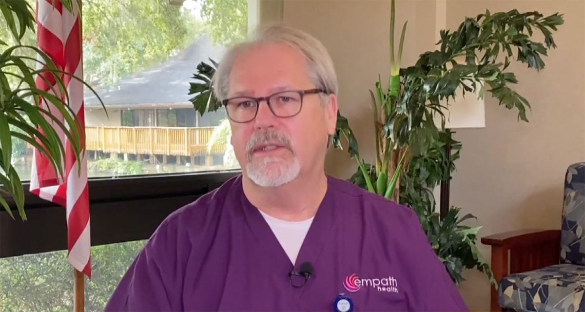 Crisis care nurse Raymond Kruse ensures veterans are honored with a U.S. flag when they pass away
