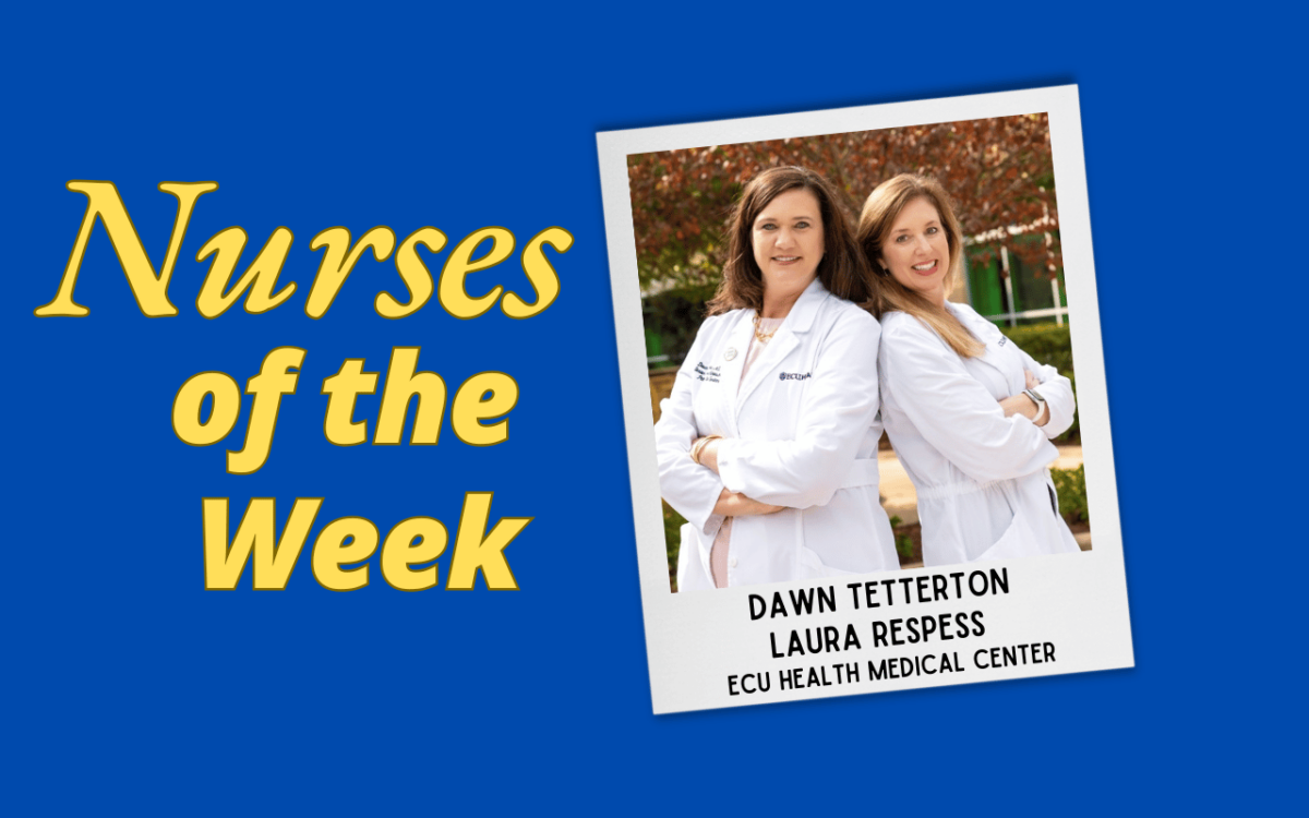 Illustration for article: ECU Health Nurses Leading the Way: Laura Respess & Dawn Tetterton Recognized for Advancing Nursing Leadership