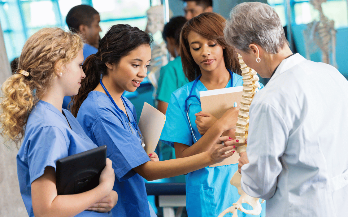 Illustration for article: Solving the Nursing Shortage Starts with Investing in Educators