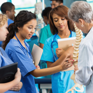 Illustration for article: Solving the Nursing Shortage Starts with Investing in Educators