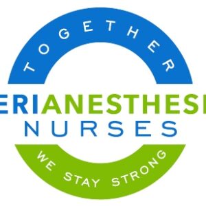 perianesthesia nurse awarenss week logo green and blue half circles
