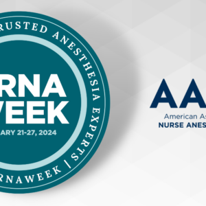 round logo for CRNA Week 2024
