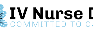 IV nurse day logo with graphic flower image