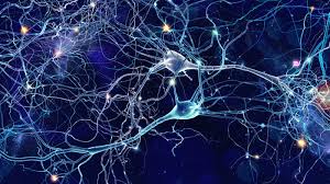 an image of glowing lines on a blue background connecting to represent brain activity and neuroscience nursing