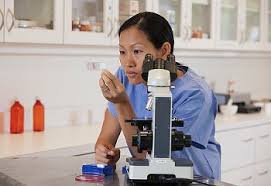 nurse in a lab setting