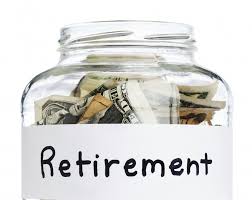 coins in jar with retirement label