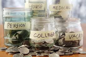 tax refund savings in coins in jars